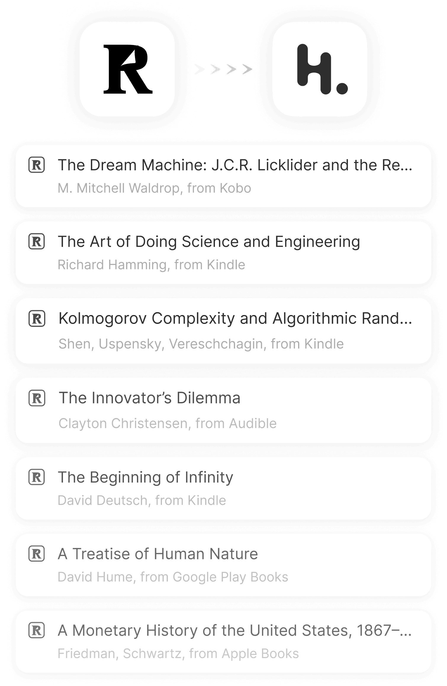 Readwise integration showing synced highlights